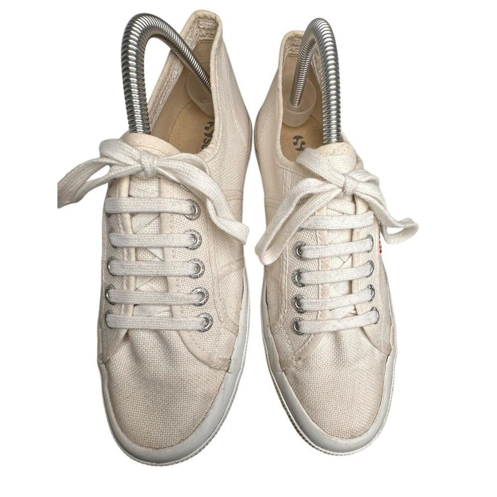 Superga 2750 Cotu Classic White Canvas Sneakers Unisex Women’s 9.5 - Picture 15 of 16